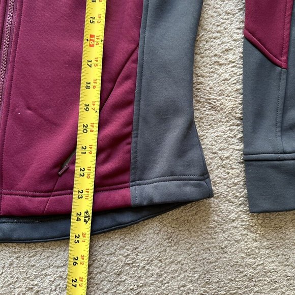 Nike ACG Sweater Womens Medium Full Zip Mock Neck Fleece Red Grey - Picture 8 of 13